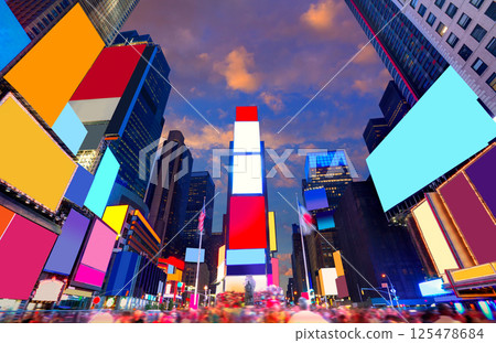 Times Square Manhattan New York deleted ads Times Square Manhattan New York deleted ads 125478684