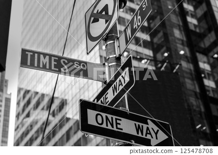 Times Square signs & W 46 st New York Times Square signs & W 46 st New York 125478708