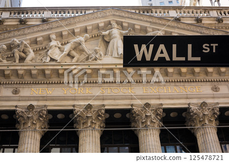 Wall Street sign New York Stock Exchange 125478721