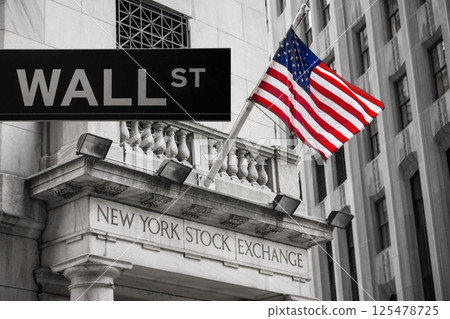 Wall Street sign New York Stock Exchange 125478725