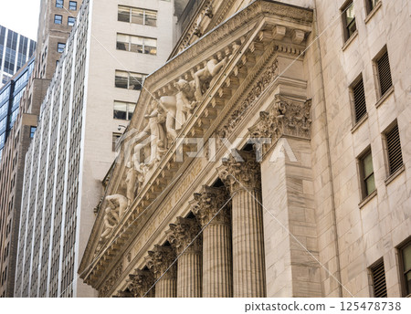 Wall Street St New York Stock Exchange Wall Street St New York Stock Exchange 125478738