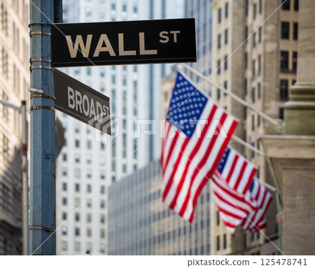 Wall Street sign New York Stock Exchange 125478741