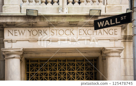 Wall Street St New York Stock Exchange 125478745
