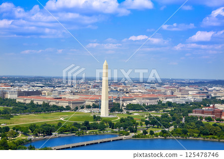 Washington DC aerial view National Mall Monument Washington DC aerial view National Mall Monument 125478746