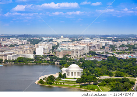 Washington DC aerial Thomas Jefferson Memorial 125478747