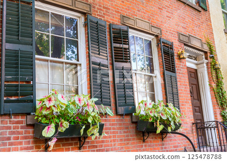 West Village in New York Manhattan buildings 125478788