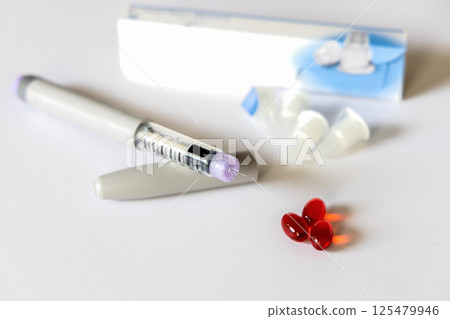 Insulin injection pen or insulin cartridge pen for diabetics. 125479946