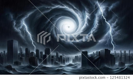 Blue flame swirl 125481324