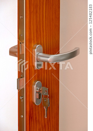 Open door with key Open door with key 125482183