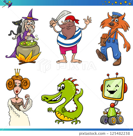 funny cartoon fantasy and fairy tale characters collection 125482238