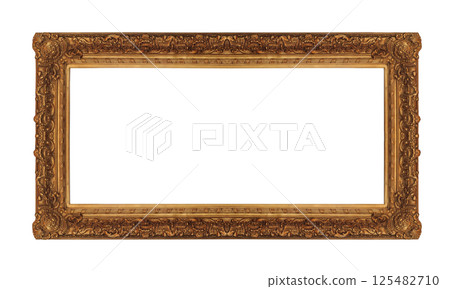 Gold vintage frame isolated Gold vintage frame isolated 125482710