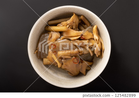蒟蒻、舞茸、牛蒡的甜辣燉菜 125482899