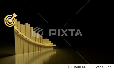 The Target and chart for Business concept 3d Rendering. 125482967