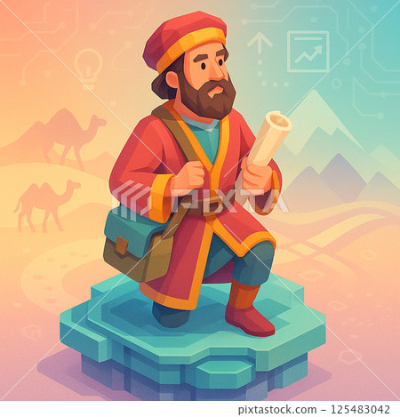 A man holding a gift 125483042