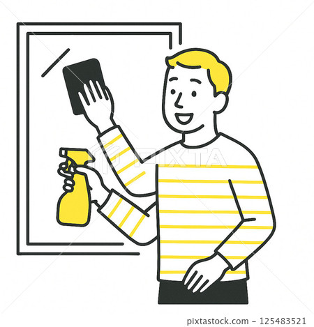 擦窗戶的男人 125483521