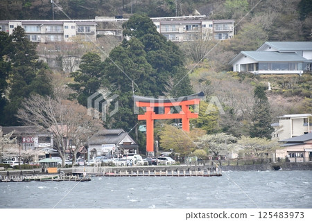 [Hakone Shrine] Torii gate and small shrine of Hiyoshi Shrine 125483973