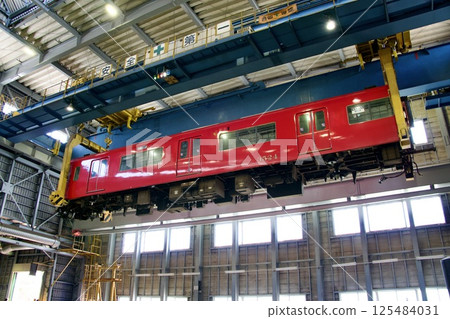 Meitetsu 36t crane car body lifting work Meitetsu 36t crane car body lifting work 125484031