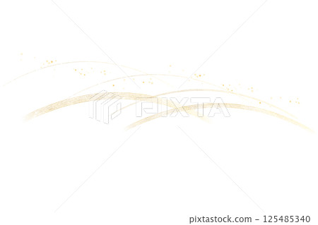 Gold lines and white background (abstract) 125485340