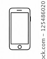 智慧型手機線條圖（簡約設計） 125486020