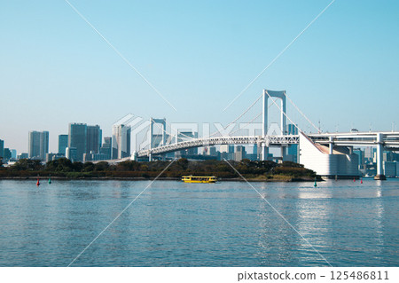 View of Odaiba and Tokyo Bay 125486811