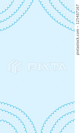 藍色褶邊圖案淺藍色背景材料 125487167