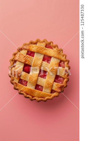 American pie tart baked pastry snack dessert story background 125487330