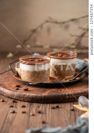Tiramisu Chia Pudding Tiramisu Chia Pudding 125487354