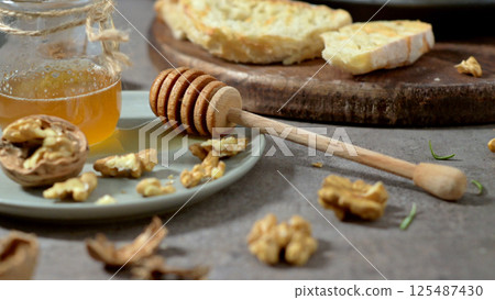 Fresh sliced Camembert cheese 125487430