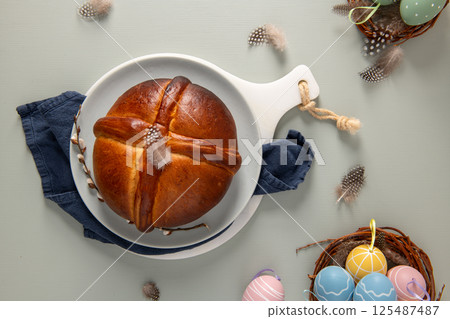 Traditional Portuguese Easter Folar 125487487