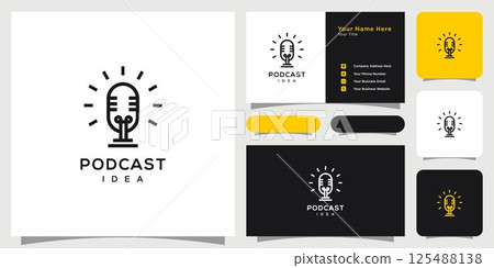 podcast idea logo design template podcast idea logo design template 125488138