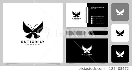 butterfly animal logo design vector 125488472
