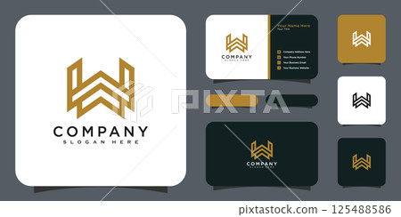 initials letter w logo vector design line style initials letter w logo vector design line style 125488586
