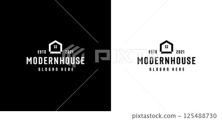 modern house or home logo vector design concept line style 125488730