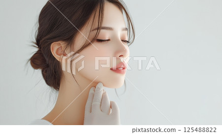 Image of beautiful skin and cosmetic surgery AI 125488822