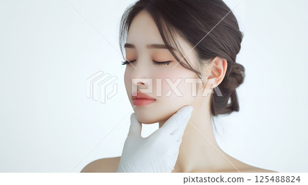 Image of beautiful skin and cosmetic surgery AI 125488824