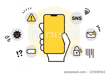 Smartphone trouble icon 125490561