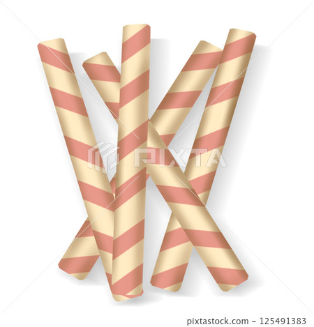 stack of red paper straws stack of red paper straws 125491383