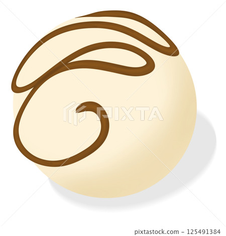 White chocolate ball White chocolate ball 125491384