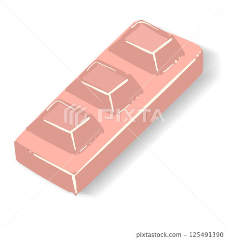 Pink chocolate bar Pink chocolate bar 125491390