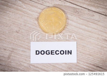 Dogecoin coin. Cryptocurrency. International network payment. Finance concept Dogecoin coin. Cryptocurrency. International network payment. Finance concept 125491615