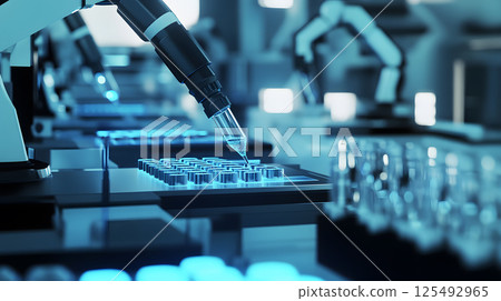 Automated laboratory machines working with gene editing 125492965