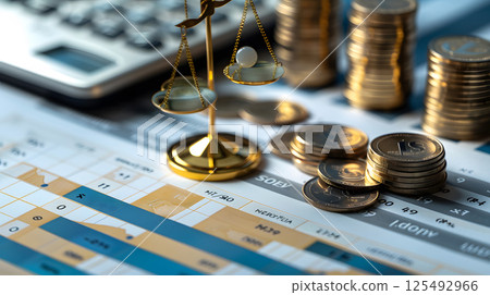 Balance sheet with negative figures and debt highlight Balance sheet with negative figures and debt highlight 125492966