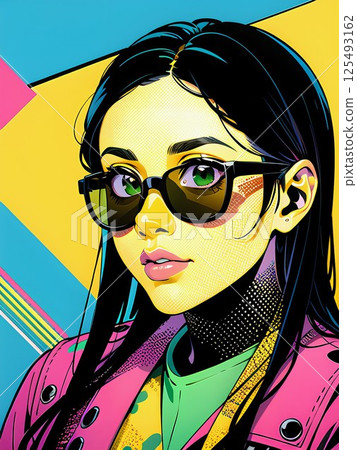 時尚的女性角色 125493162