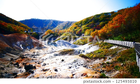 The spectacular view of Jigokudani in late autumn The spectacular view of Jigokudani in late autumn 125493810