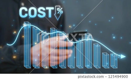 Cost Reduction Strategies and Concepts Represented Through Graphs and Visuals in Modern Business Environment XDMCP 125494900