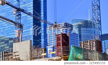 Warsaw, Poland. 28 March 2025. Construction of a modern, green, multifunctional quarter of Wola. Towarowa 22 is a city-forming project implemented by AFI Europe, Echo Investment and Archicom. Warsaw, Poland. 28 March 2025. Construction of a modern, green, multifunctional quarter of Wola. Towarowa 22 is a city-forming project implemented by AFI Europe, Echo Investment and Archicom. 125495135