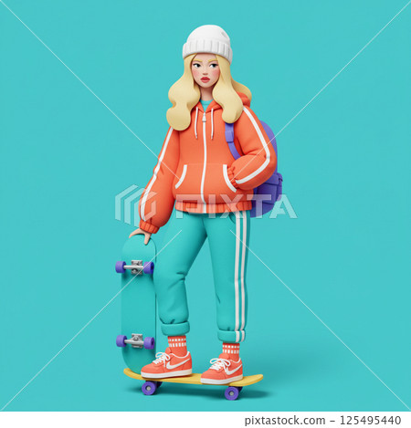 Illustration of a woman Illustration of a woman 125495440