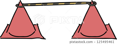 [Construction site] Traffic cone/cone bar, red 125495461