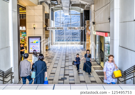 Urban landscape of Shibuya Ward, Tokyo: Yoyogi-Uehara Station 125495753
