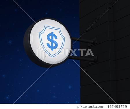 Business money insurance and protection concept, 3D rendering Business money insurance and protection concept, 3D rendering 125495759